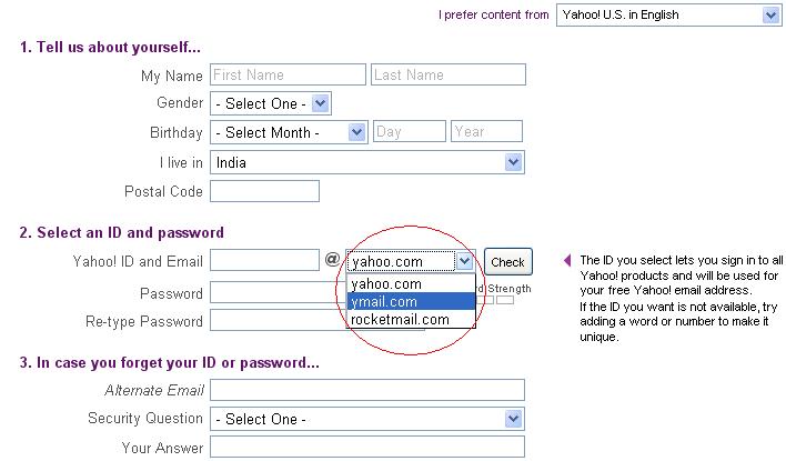 There you can select your email ID as well as the email domain.