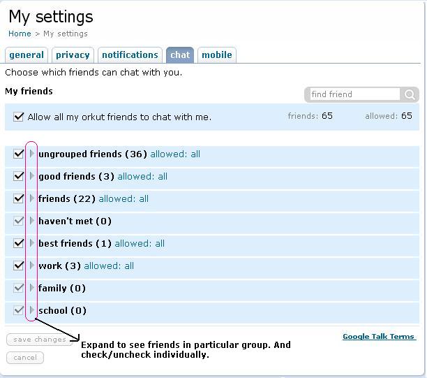 Orkut Chat setting Problem with Orkut Chat: its Solution