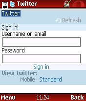 Twitter Mobile Web Adds Reply, Retweet, Favorite.. Twitter mobile web login screen Twitter Mobile Web Adds Reply, Retweet, Favorite..