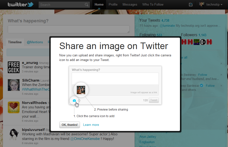 upload images to twitter. twitter image upload Upload Images Directly To Twitter