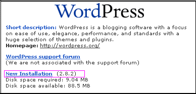 Setup your blog/website in minutes: Install WordPress Fantastico new installation Setup your blog/website in minutes: Install WordPress