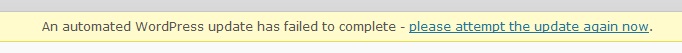WordPress 3.0 is Out Do Not Expect WordPress 3.1 Shortly! autoupdate fail wordpress3 WordPress 3.0 is Out Do Not Expect WordPress 3.1 Shortly!