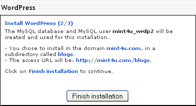Setup your blog/website in minutes: Install WordPress final step wordpress installation Setup your blog/website in minutes: Install WordPress