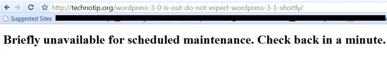 WordPress 3.0 is Out Do Not Expect WordPress 3.1 Shortly! wordpress3 maintence mode WordPress 3.0 is Out Do Not Expect WordPress 3.1 Shortly!