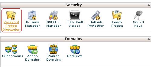 Password protect directories cpanel Assign Password to a Directory via cpanel