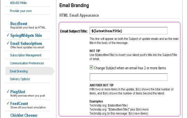 Feedburner Tips to add latest posts title as Subject of email feedburner email title Feedburner Tips to add latest posts title as Subject of email
