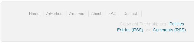 footer navigation technotip.org Have Navigation links both in header as well as in Footer