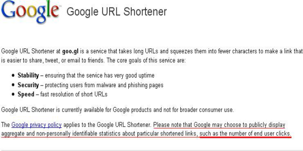 googl url shortner Good Reason(s) To Use Socialize Feature Of Feedburner   and a Caution!
