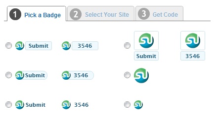3 Steps, Extra Traffic! : StumbleUpon Stumbleupon badges set