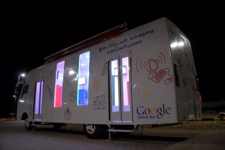 Inside Google bus India2 Google Bus on Indian Roads
