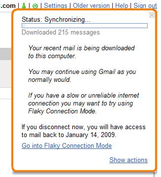 Gmail Labs Offline sync Read, Reply, offline using GMail