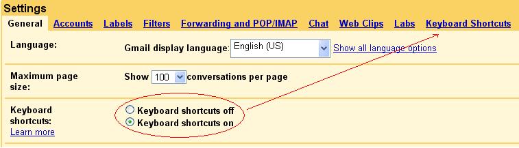 Faster Access of Gmail Using keyboard Shortcuts enable gmail keyboard shortcut Faster Access of Gmail Using keyboard Shortcuts