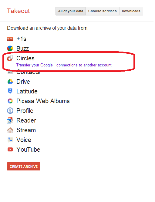 transfer merge your google plus account