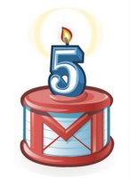 mvelope fifth bday cake On April 1st 2009, GMail turned 5