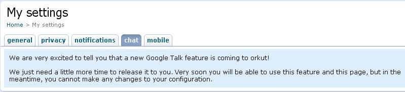 Fully integrated chat in orkut = GTalk + Orkut orkut chat settings Fully integrated chat in orkut = GTalk + Orkut