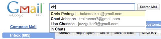 search autocomplete contacts On April 1st 2009, GMail turned 5