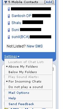 New Chat & SMS Widget inside Classic Yahoomail! Yahoomail-classic-chat-sms-settings