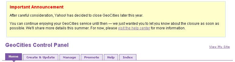 Yahoo! Geocities: Closed Yahoo-geocities-closed